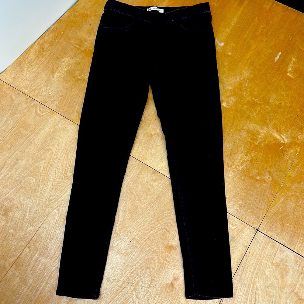 Levi black‎ jeans leggings girls size 16 stretch jean